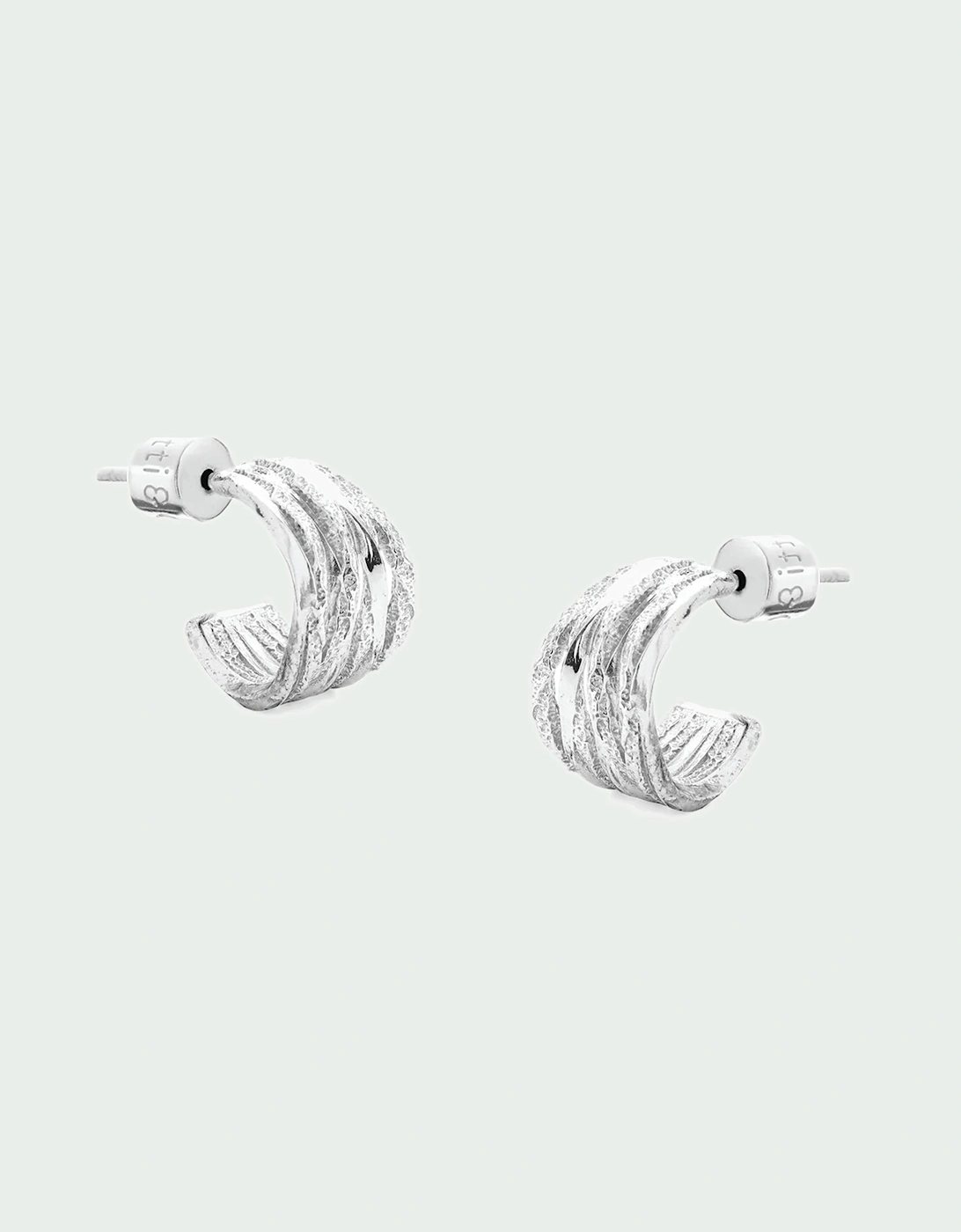 Tutti & Co Women's Silver/Silver Spiral Earrings