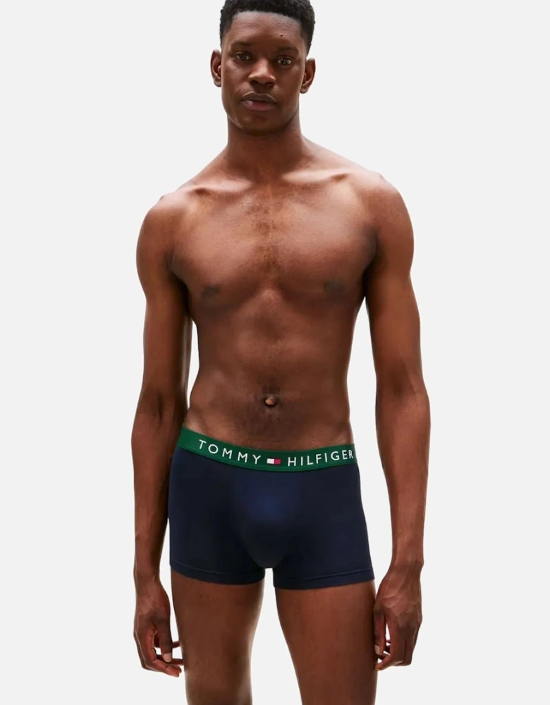 3-Pack TH Originals Boxer Trunks, Navy w/ green/blue/burgundy