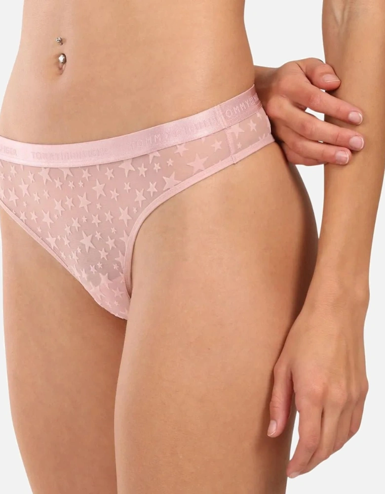 3-Pack Mesh Stars Thongs Gift Set, Navy/Pink/Red