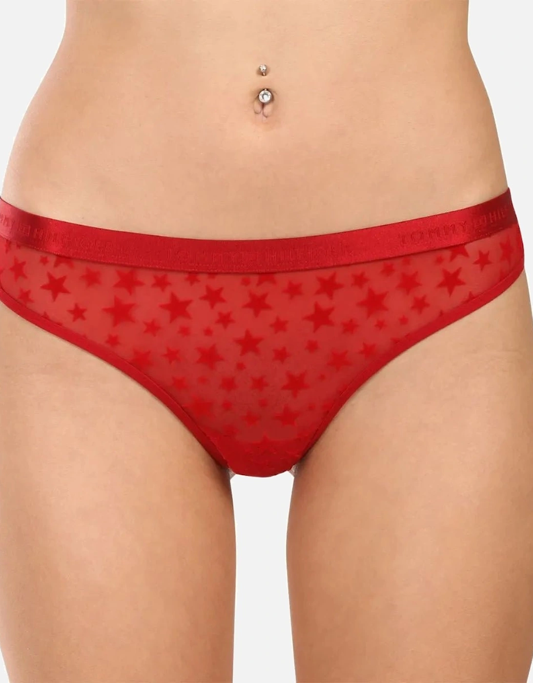 3-Pack Mesh Stars Thongs Gift Set, Navy/Pink/Red