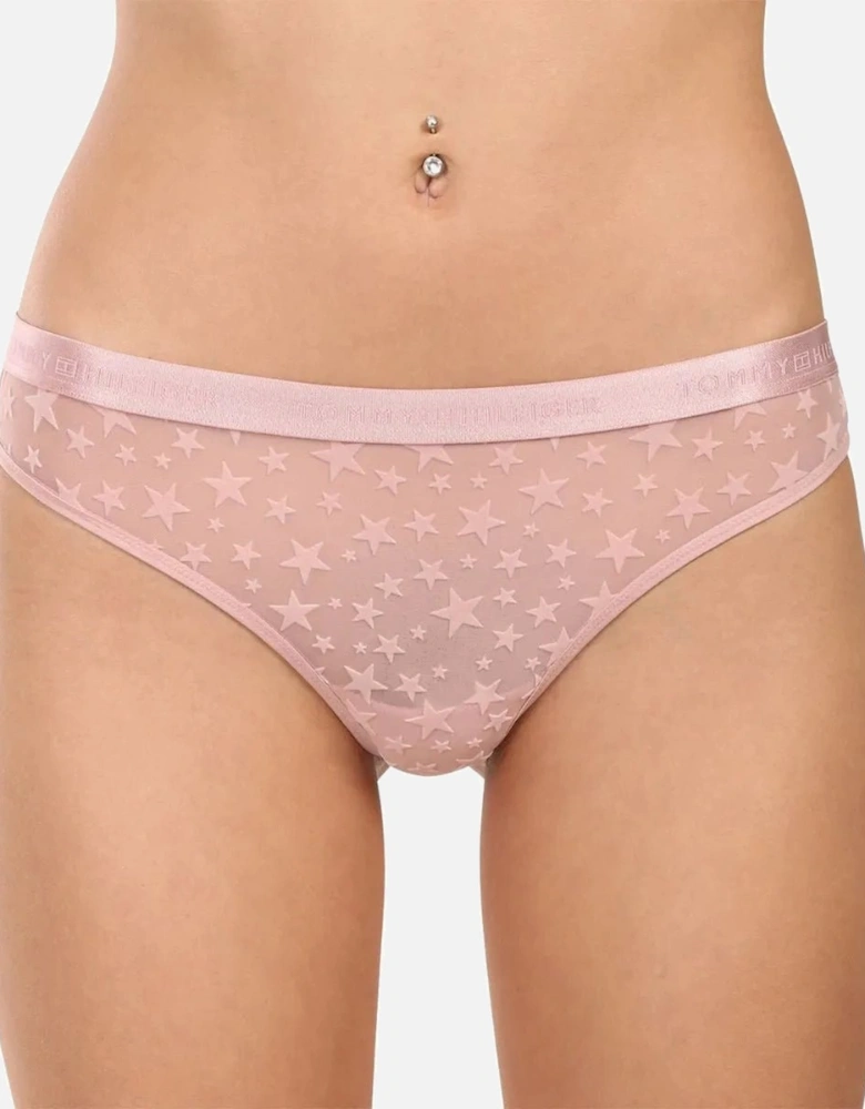 3-Pack Mesh Stars Thongs Gift Set, Navy/Pink/Red