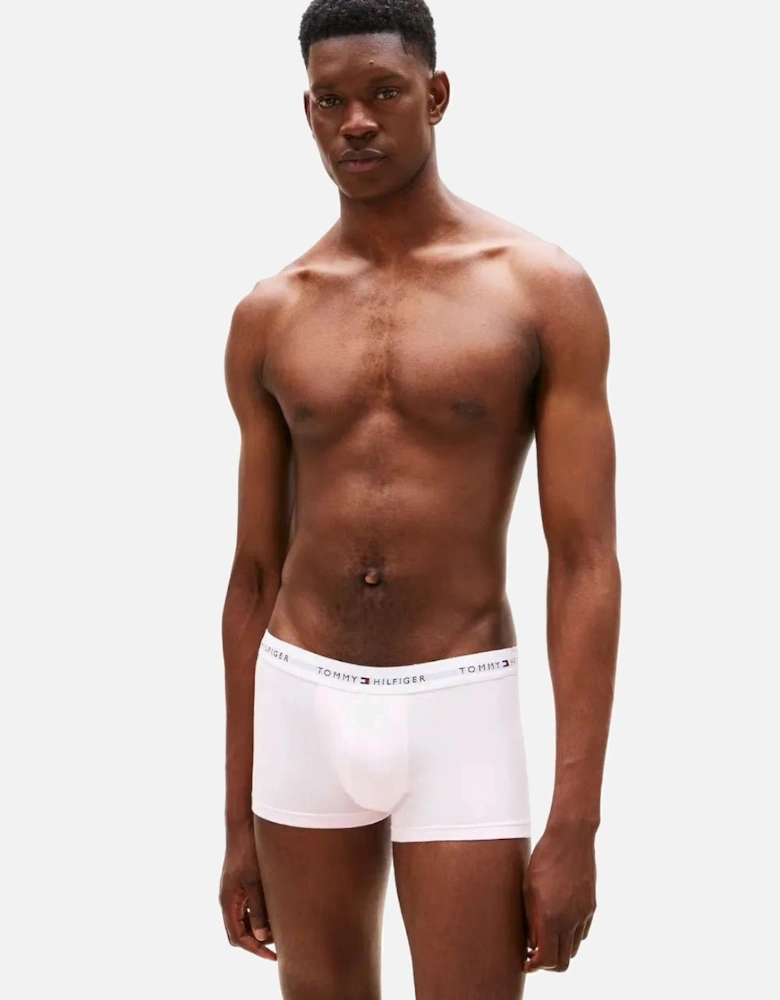 3-Pack Signature Cotton Hearts Print Boxer Trunks, Navy/Pink/Red