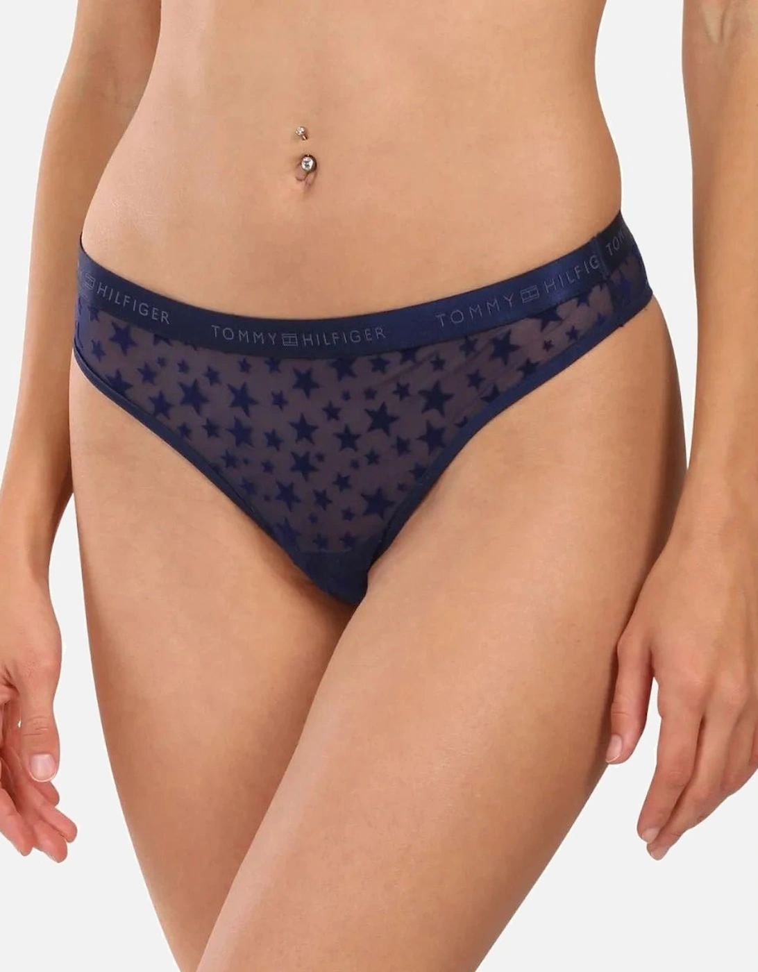 3-Pack Mesh Stars Thongs Gift Set, Navy/Pink/Red