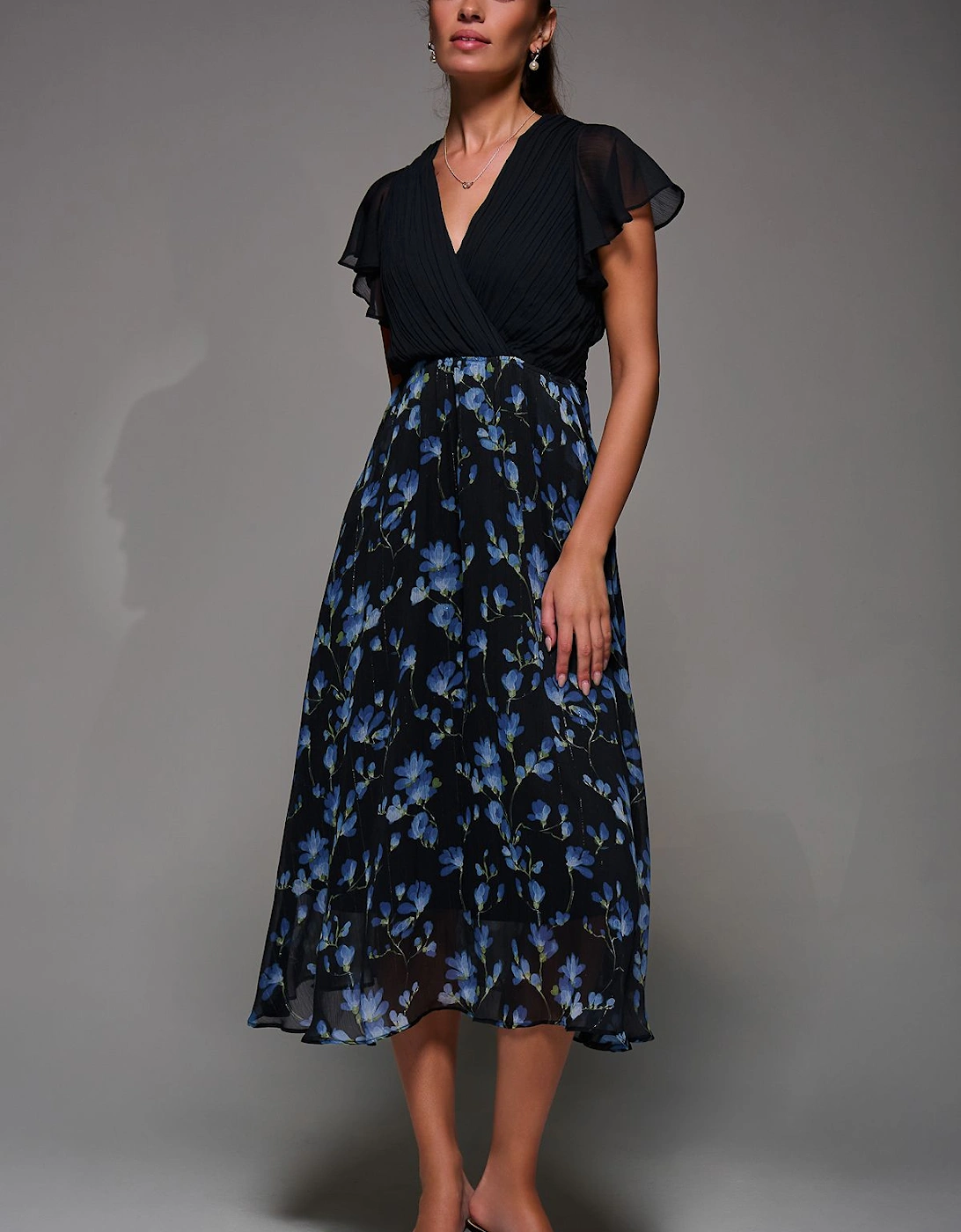 Two Tone Chiffon Midaxi Dress, 2 of 1