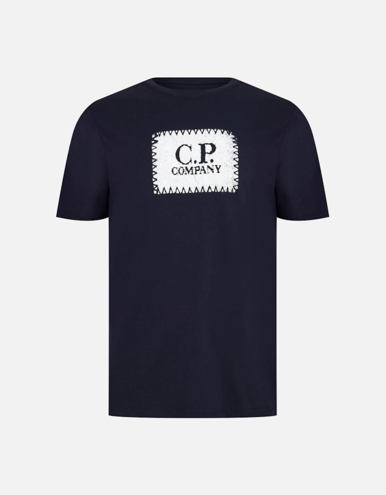 Block Logo T Shirt Navy