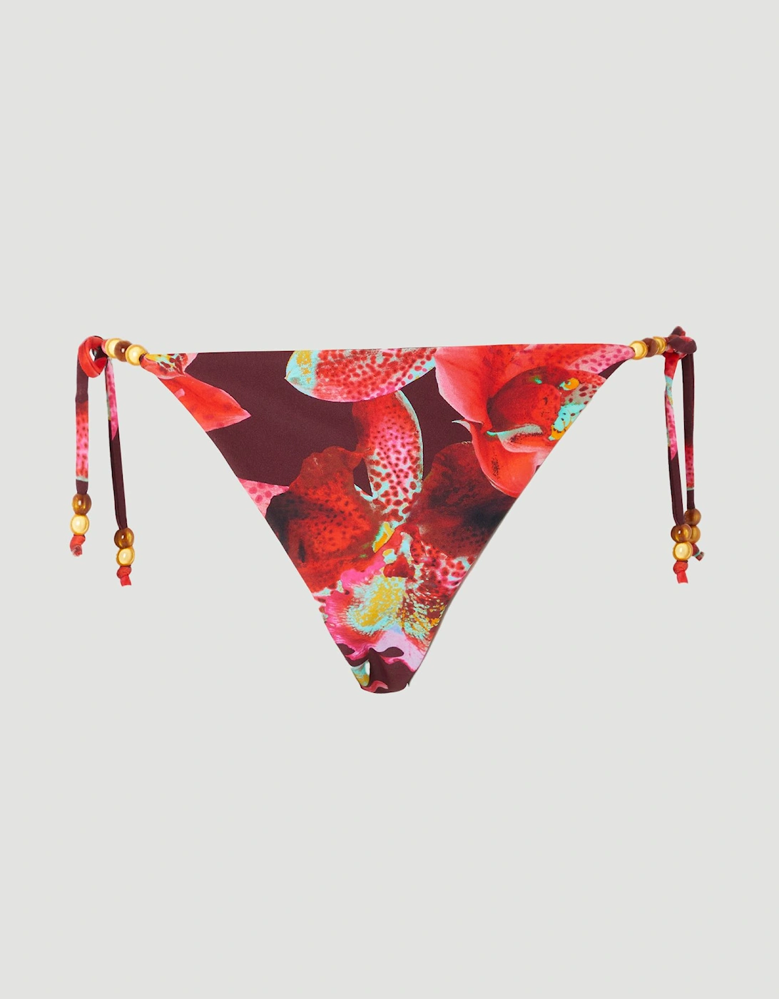 Photographic Floral Reversible Bikini Bottom With Bead Detail, 2 of 1