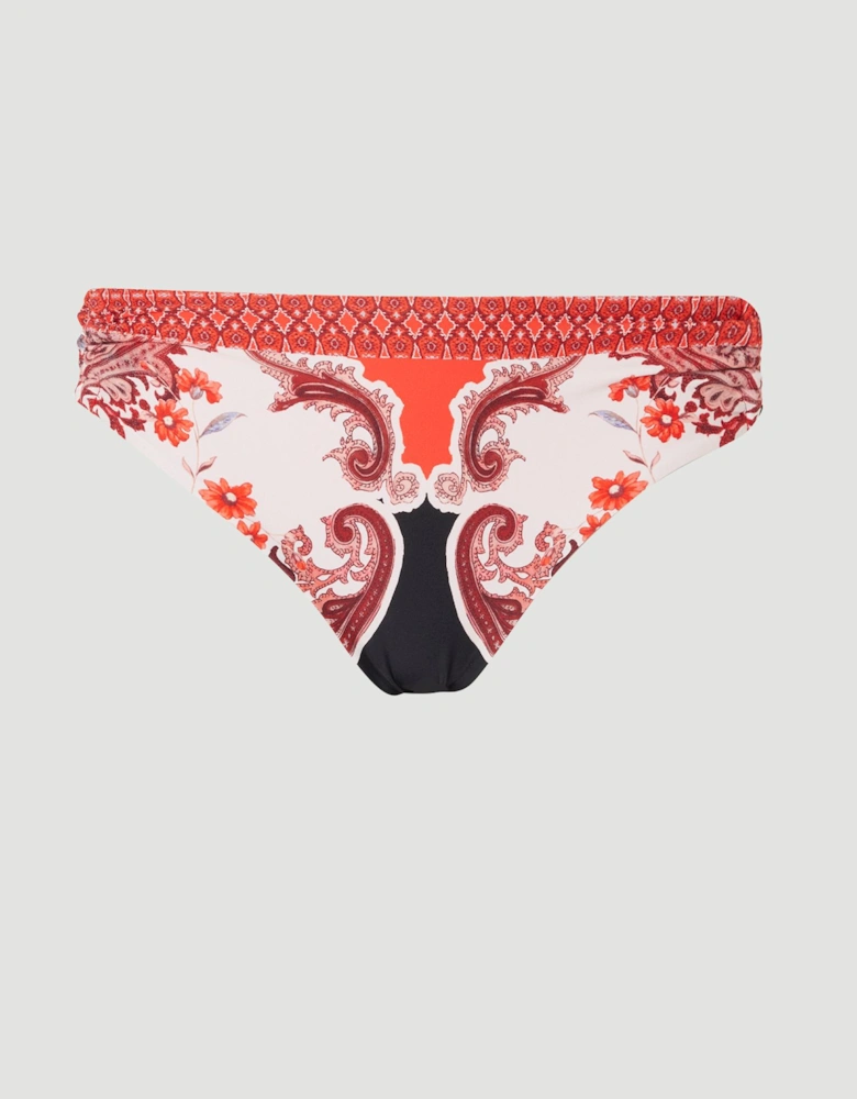 Scarf Mirrored Print Bikini Bottoms