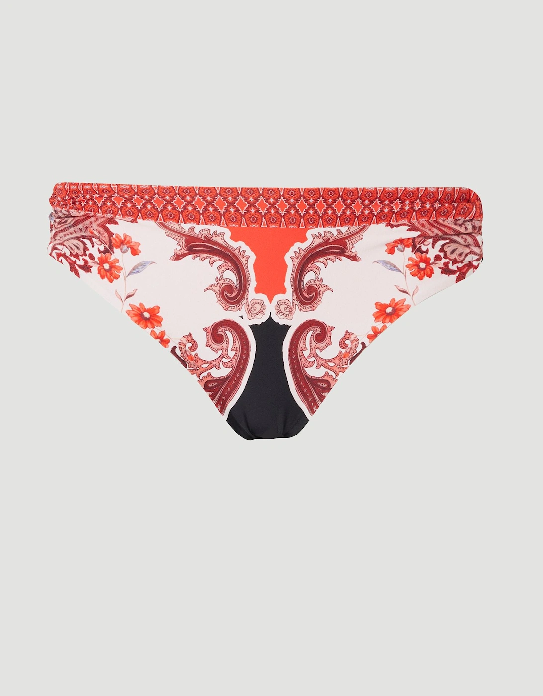 Scarf Mirrored Print Bikini Bottoms, 2 of 1