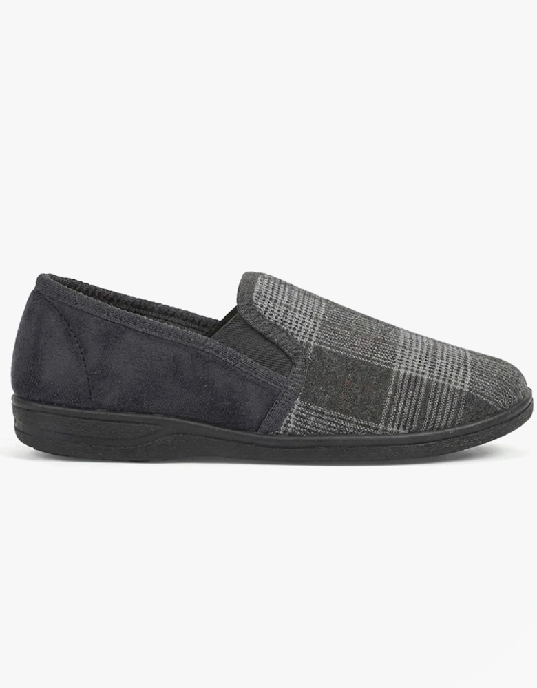 Jo & Joe GEOFF Mens Full Slippers Grey