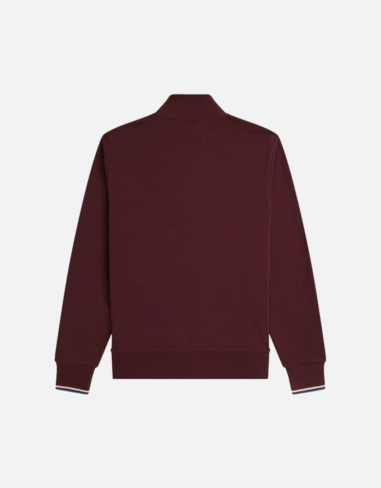Half Zip Sweatshirt Oxblood/Ecru/Court Blue