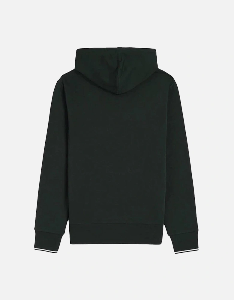 Tipped Hoodie Night Green/Snow White