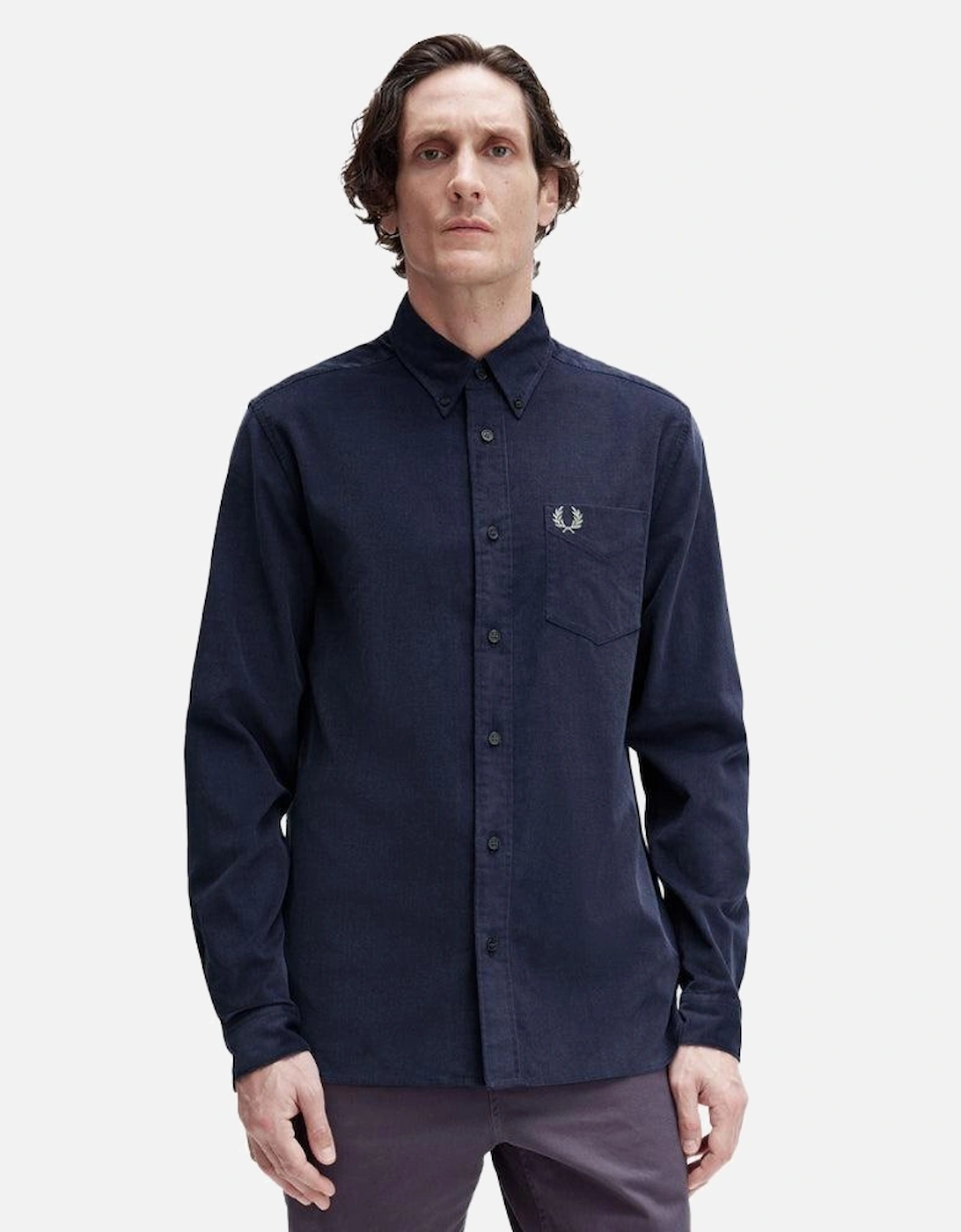 Needle Cord Shirt Dark Airforce