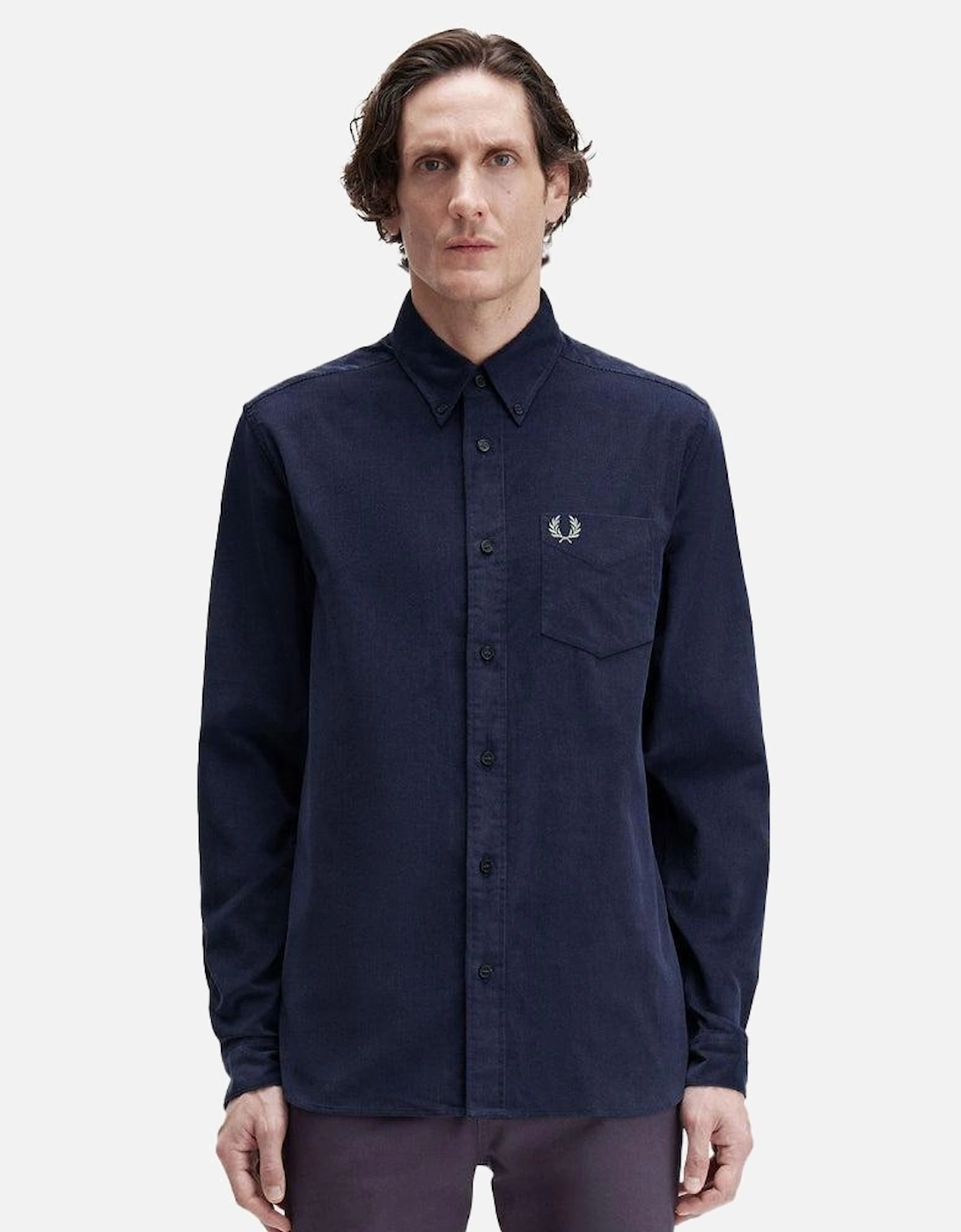 Needle Cord Shirt Dark Airforce