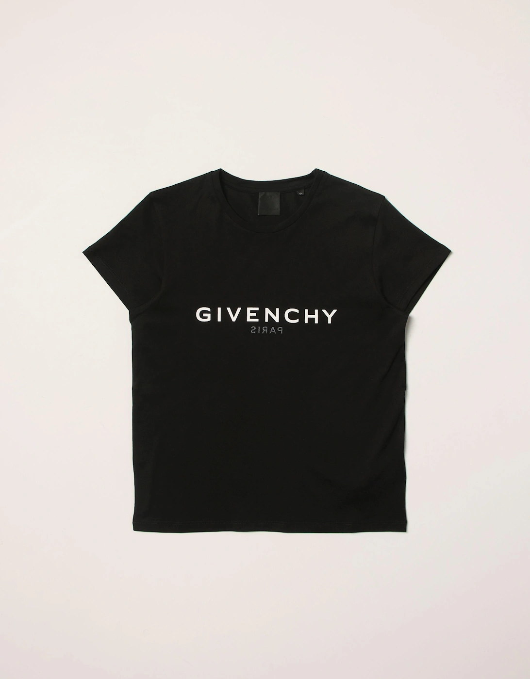 Girls Paris Reverse Logo T-Shirt Black, 3 of 2
