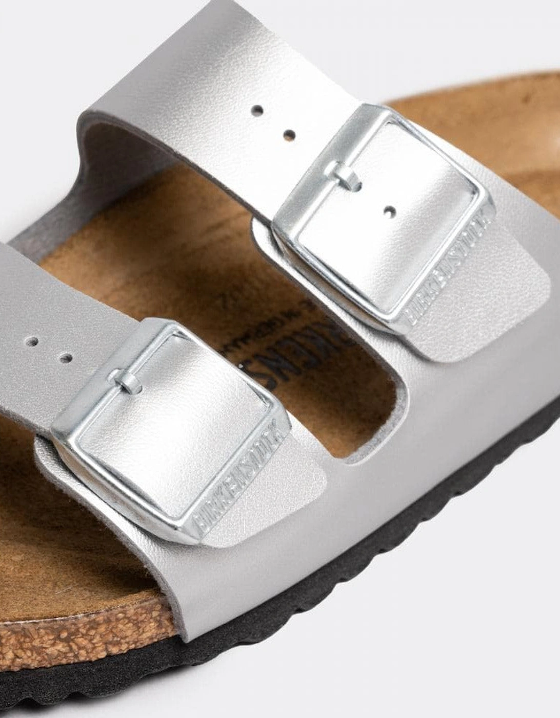 Birko-Flor Metallic Womens Sandals - Silver