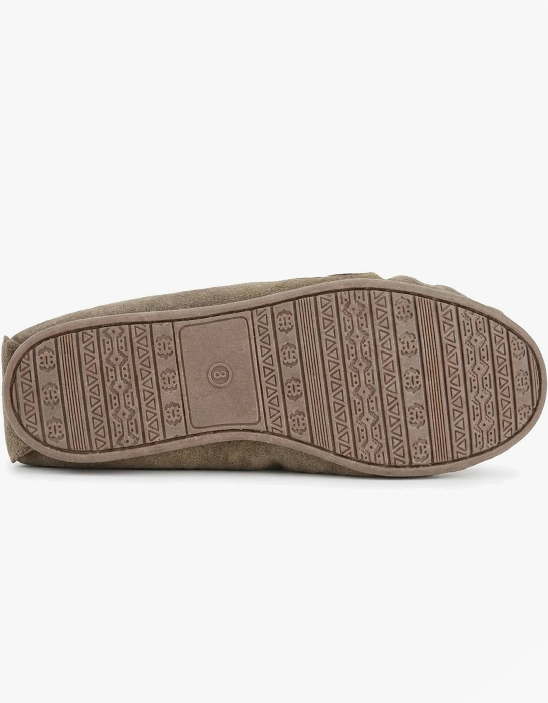 BRUCE Mens Moccasin Slippers Taupe