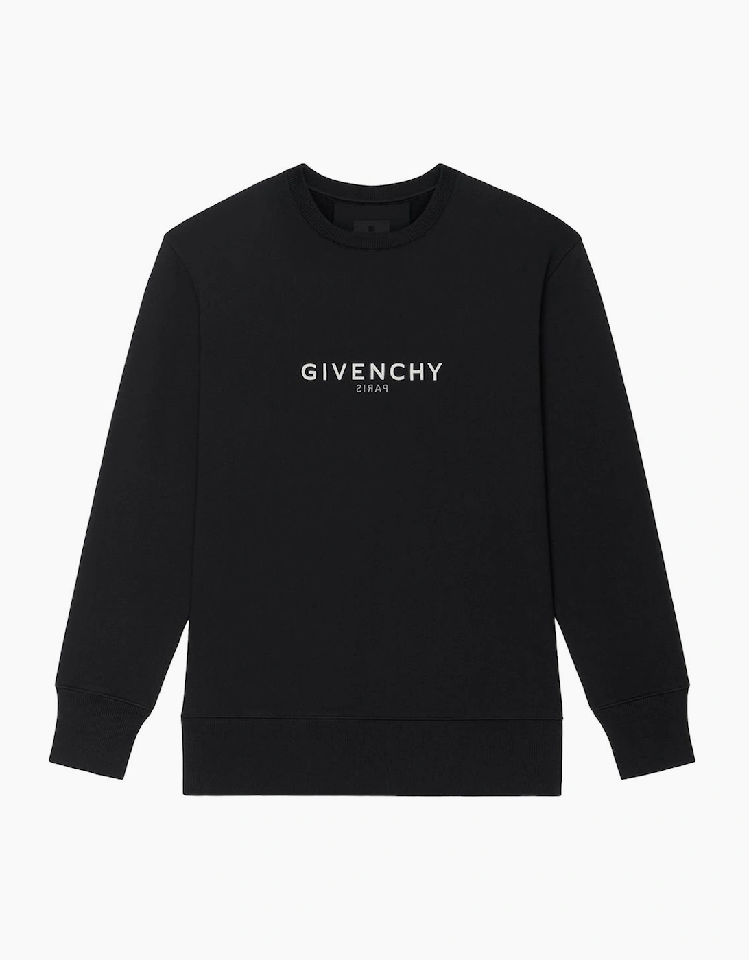 Givenchy Men's Black Reverse Paris Slim Fit Sweatshirt In - Size: S