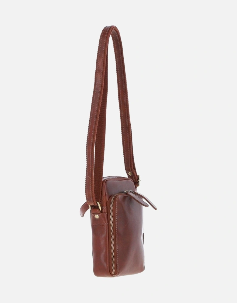 Mens Leather Organiser Bag Chestnut