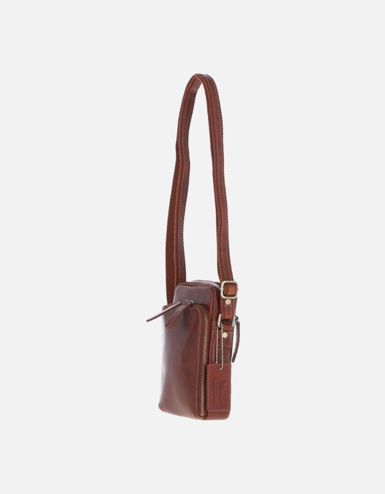 Mens Leather Organiser Bag Chestnut