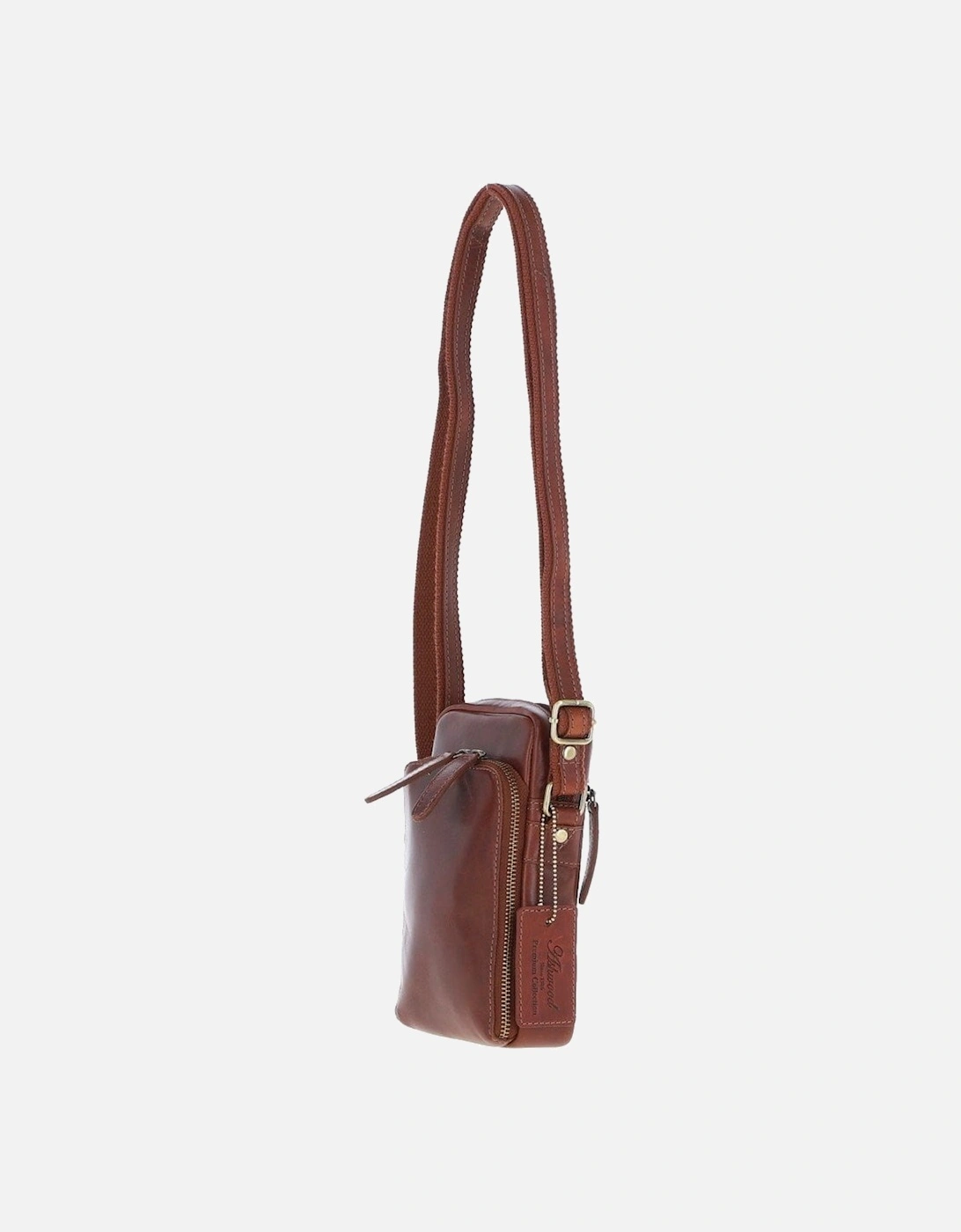 Mens Leather Organiser Bag Chestnut