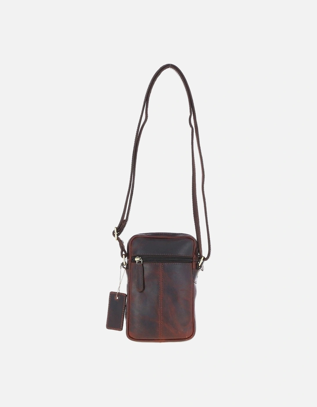 Mens Leather Organiser Bag Brown