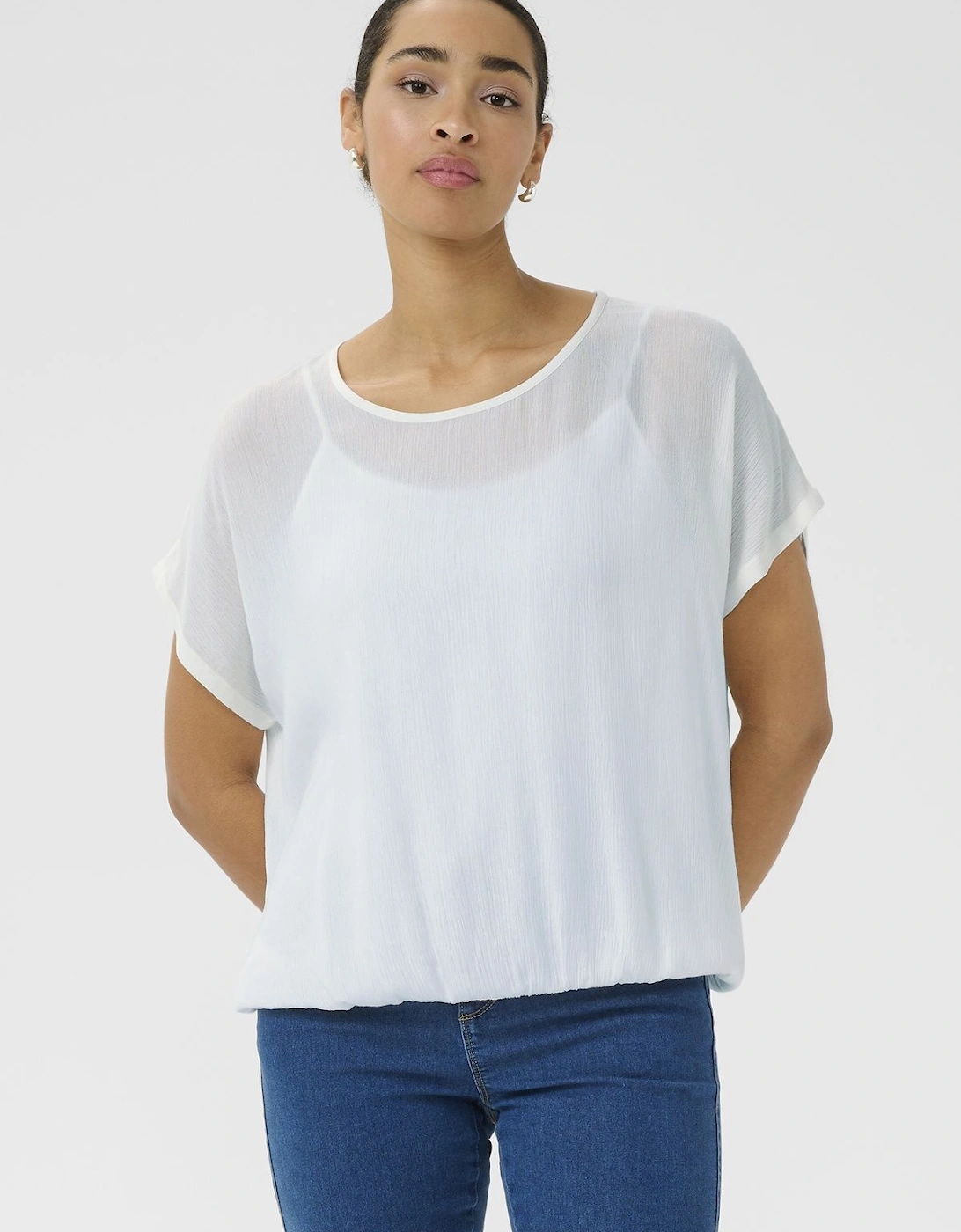 Amber Round Neck Short Sleeve Blouse, 2 of 1