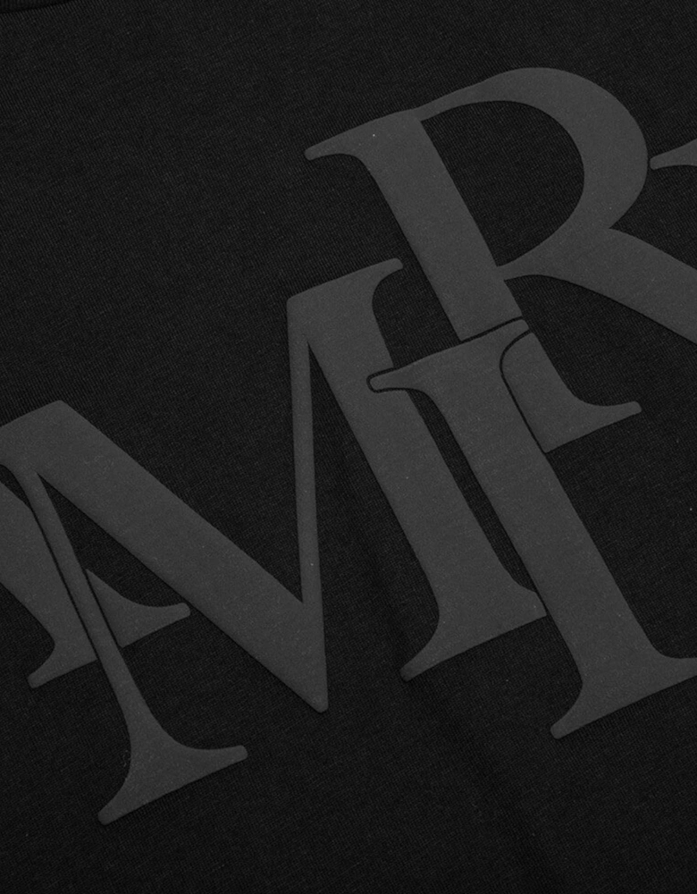 Staggered Logo T Shirt Black