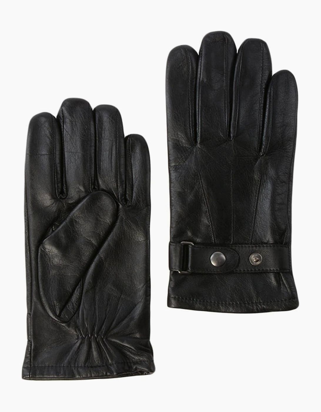 Men's Ashwood Leather Mens Leather Gloves Black - Size: S/M