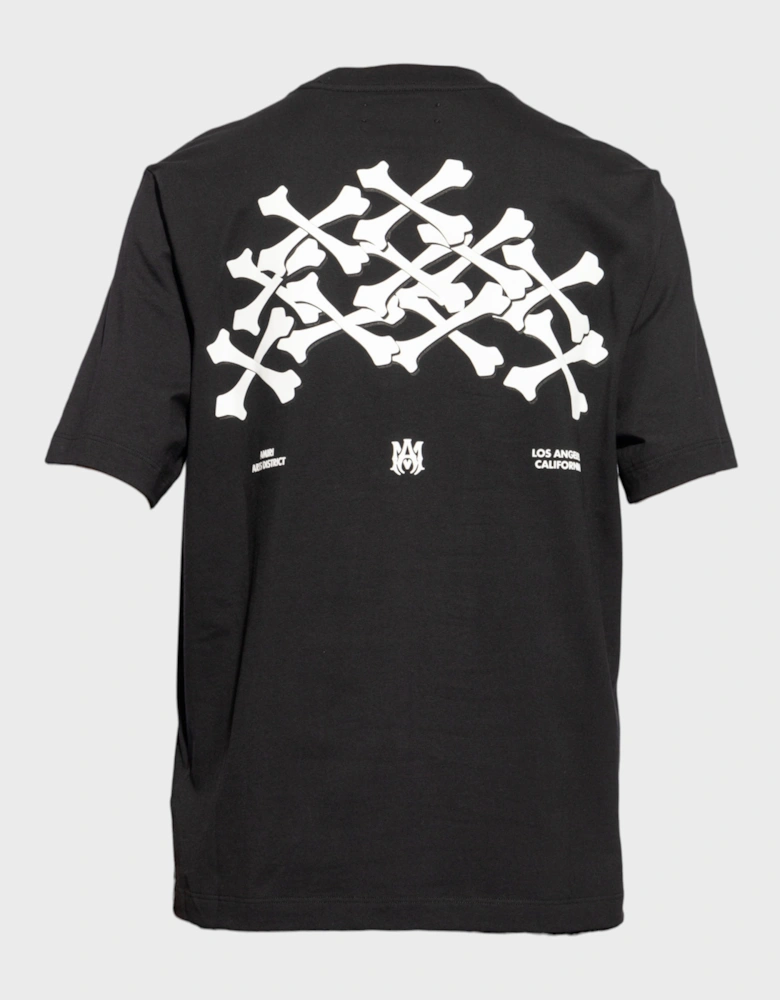 Stacked Bones Tee Black