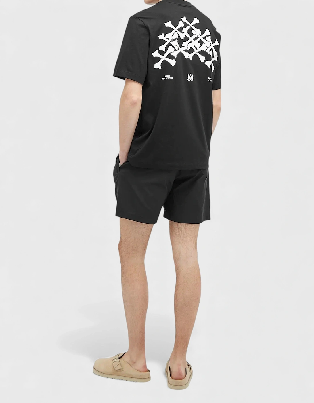 Stacked Bones Tee Black