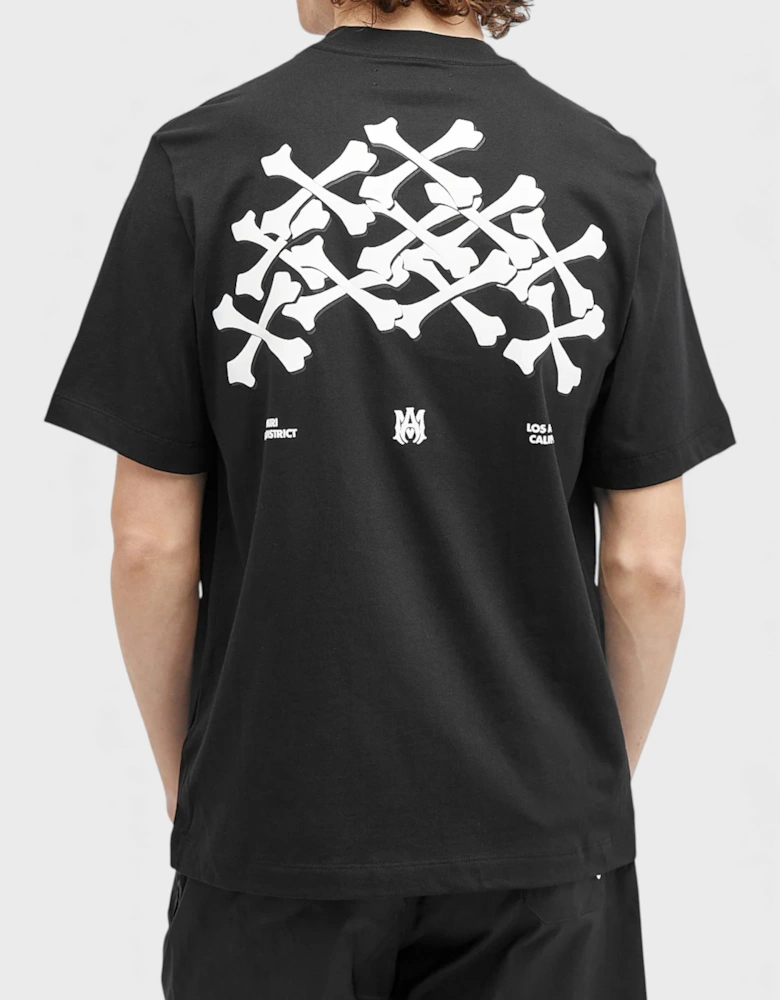 Stacked Bones Tee Black