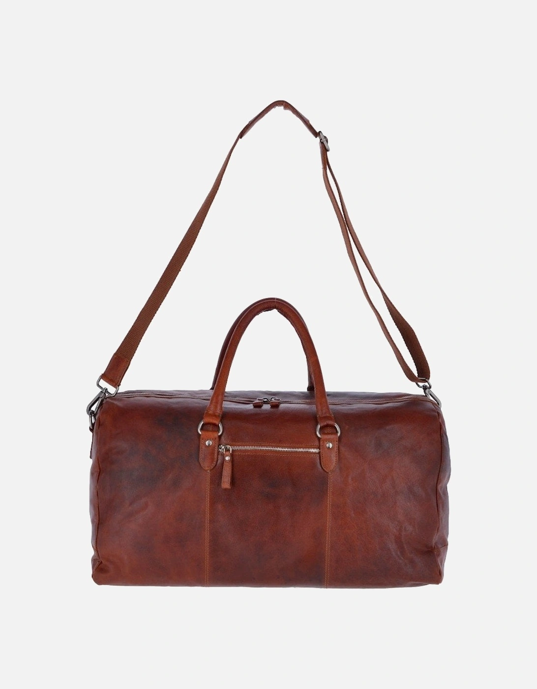 Mens leather holdall Tan