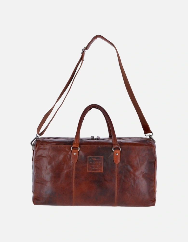 Mens leather holdall Tan
