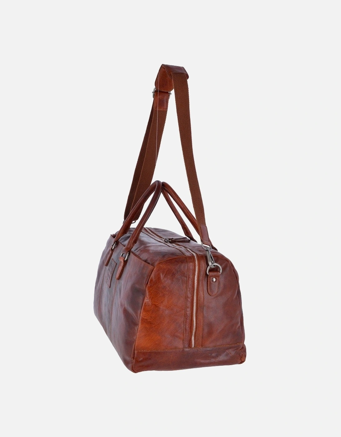 Mens leather holdall Tan