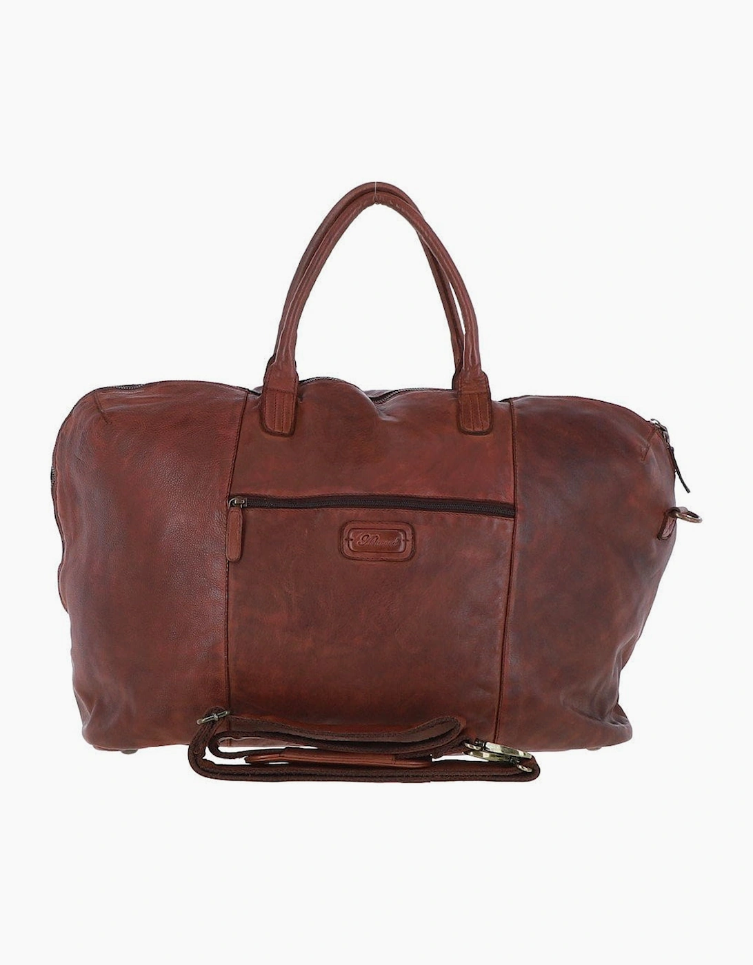 Men's Ashwood Leather Dylan leather holdall Brandy - Brown - Size: ONE