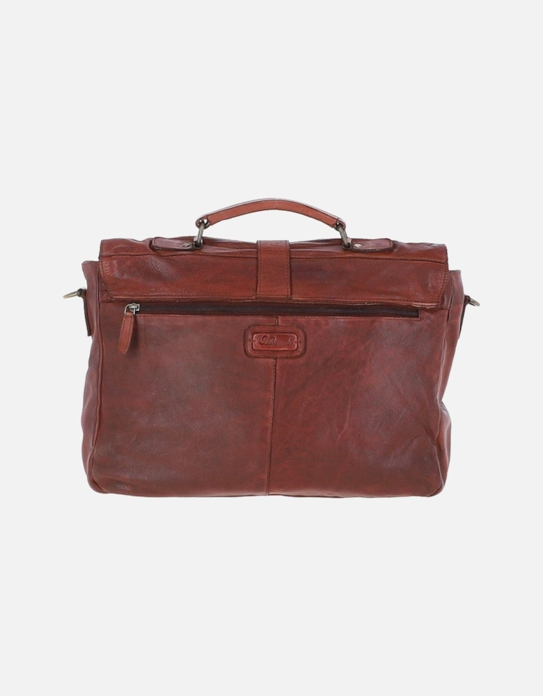 Doris Leather Briefcase Brandy