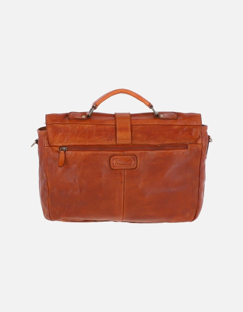 Doris Leather Briefcase Tan