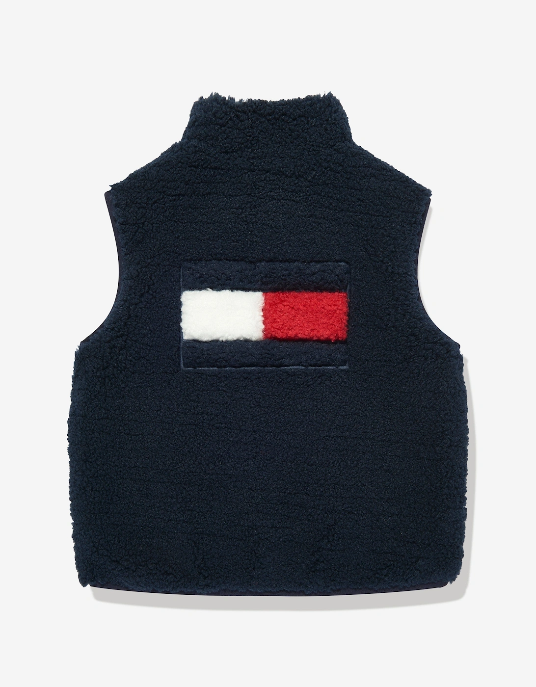 Kids Reversible Teddy Nylon Gilet in Navy