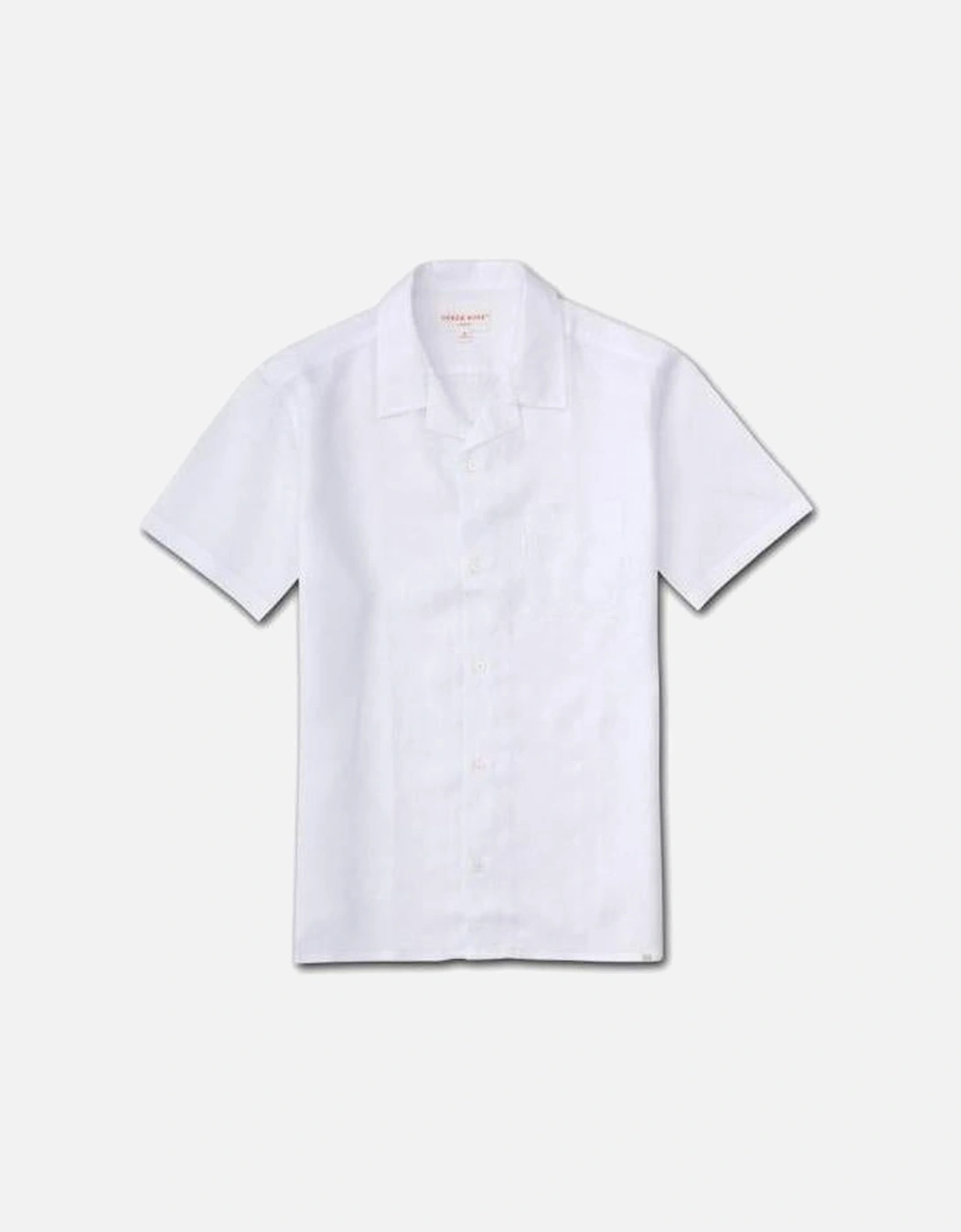 Monaco Pure Linen Short-Sleeve Shirt, White, 9 of 8