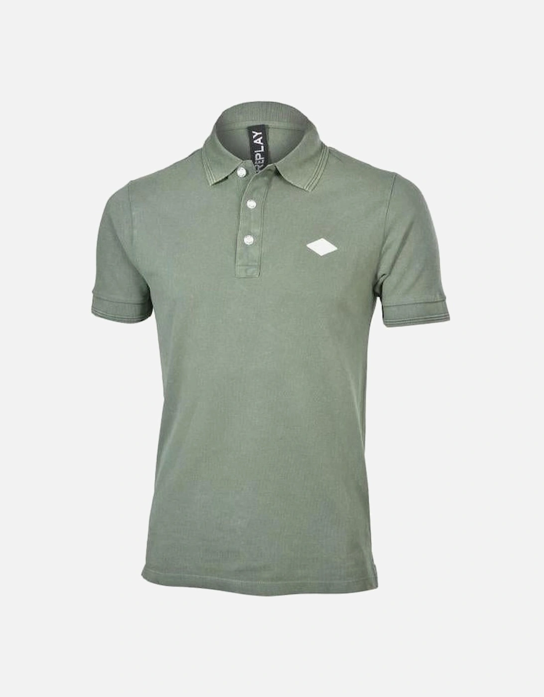 Pique Polo Shirt, Olive Green, 6 of 5