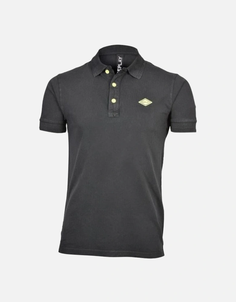 Pique Polo Shirt, Charcoal