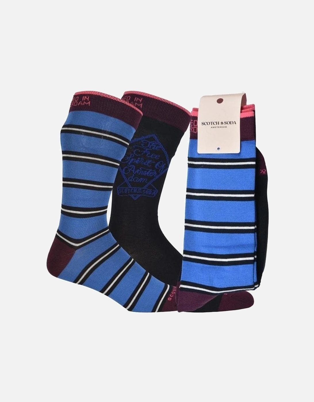 2-Pack True Spirit of Amsterdam Socks, Blue/Black, 6 of 5