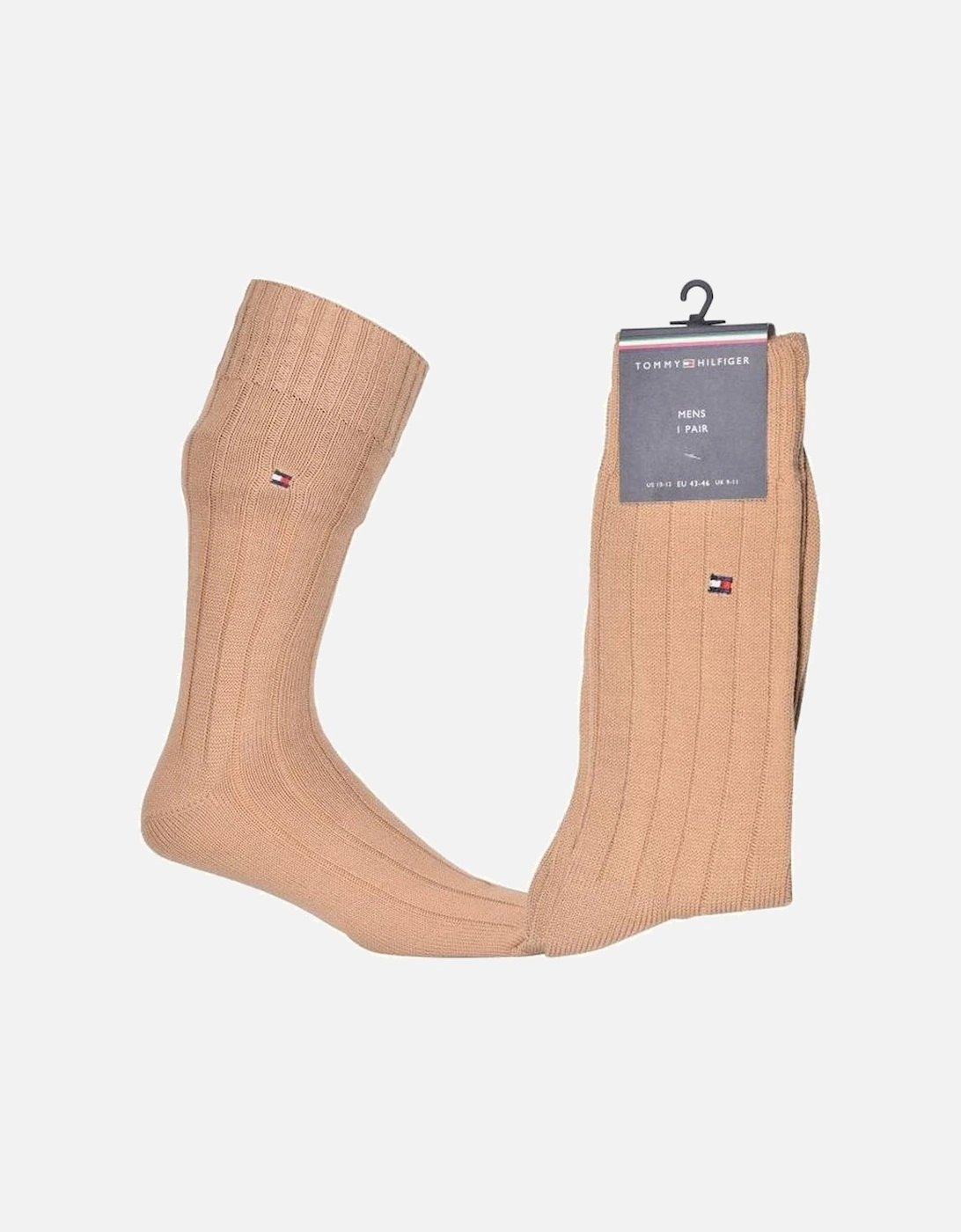 Merino Wool Ribbed Boot Socks, Sand, 4 of 3