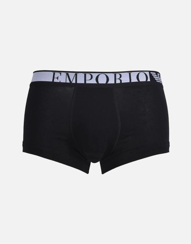 Side Logo Boxer Trunk, Black