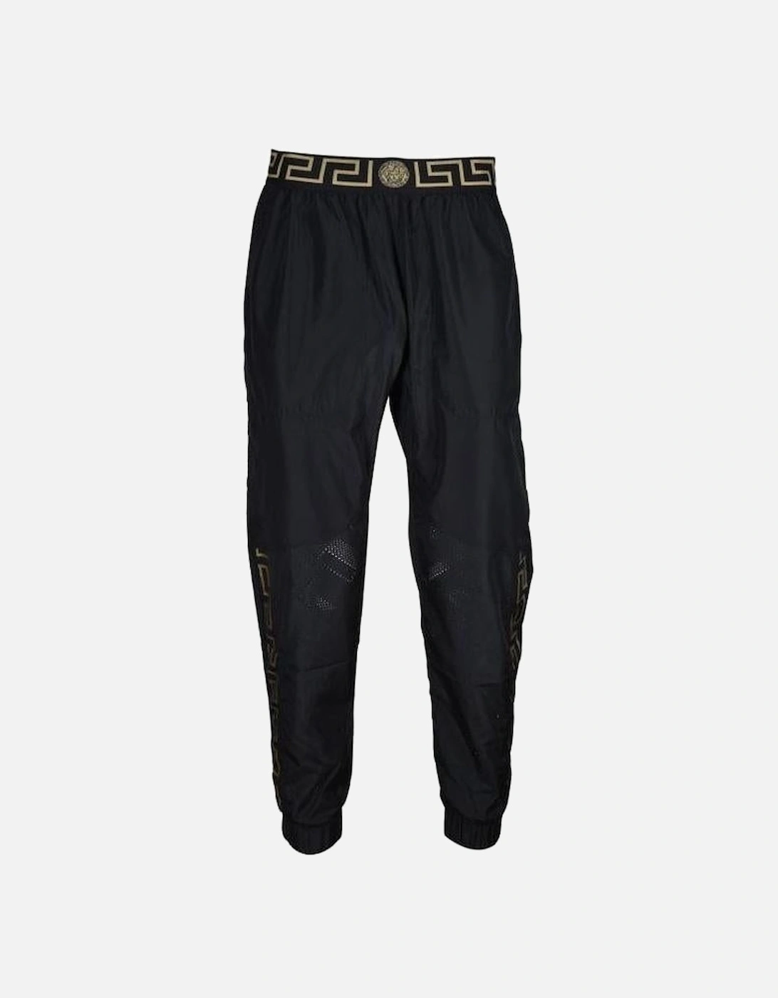Iconic Logo Tape Technical Gym Jogging Bottoms, Black/gold, 4 of 3