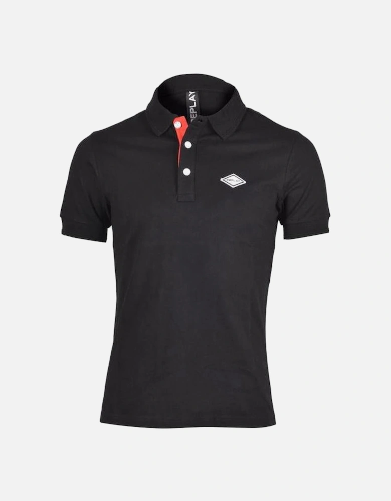 Pique Polo Shirt, Black