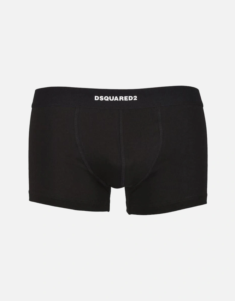 Logo Waistband Boxer Trunk, Black