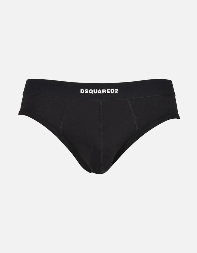 Logo Waistband Brief, Black