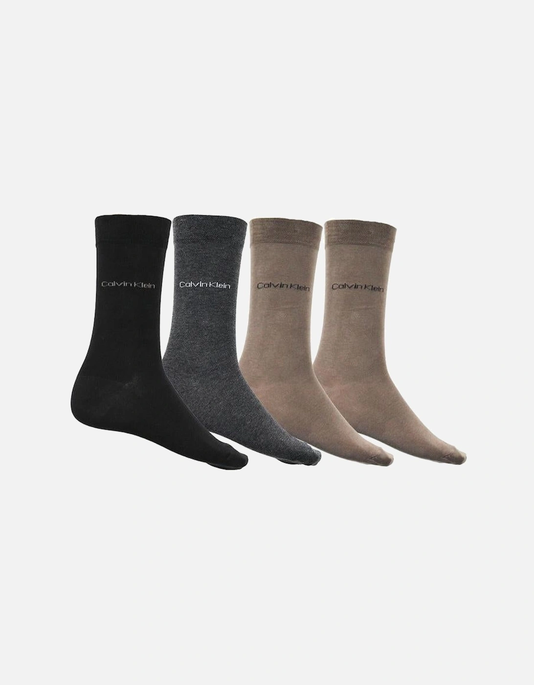 4-Pack Combed Cotton Socks Gift Box, Beige Combo, 6 of 5