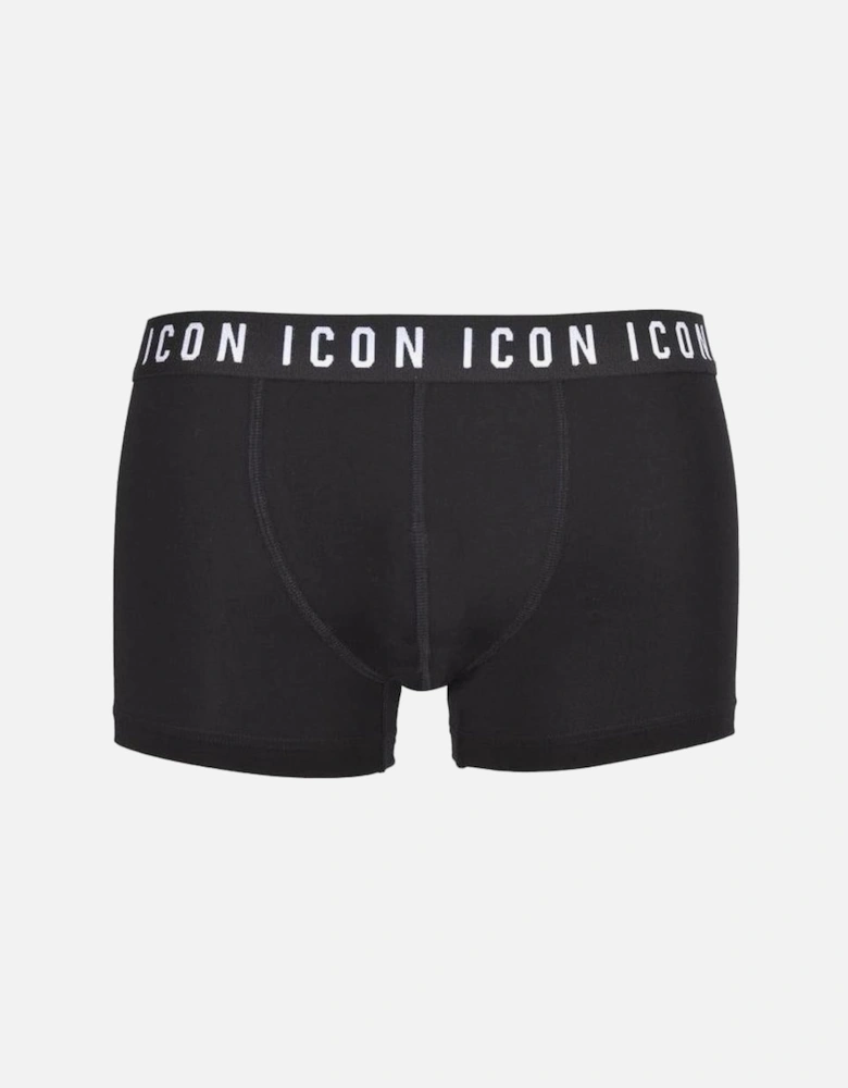 ICON Waistband Boxer Trunk, Black/white
